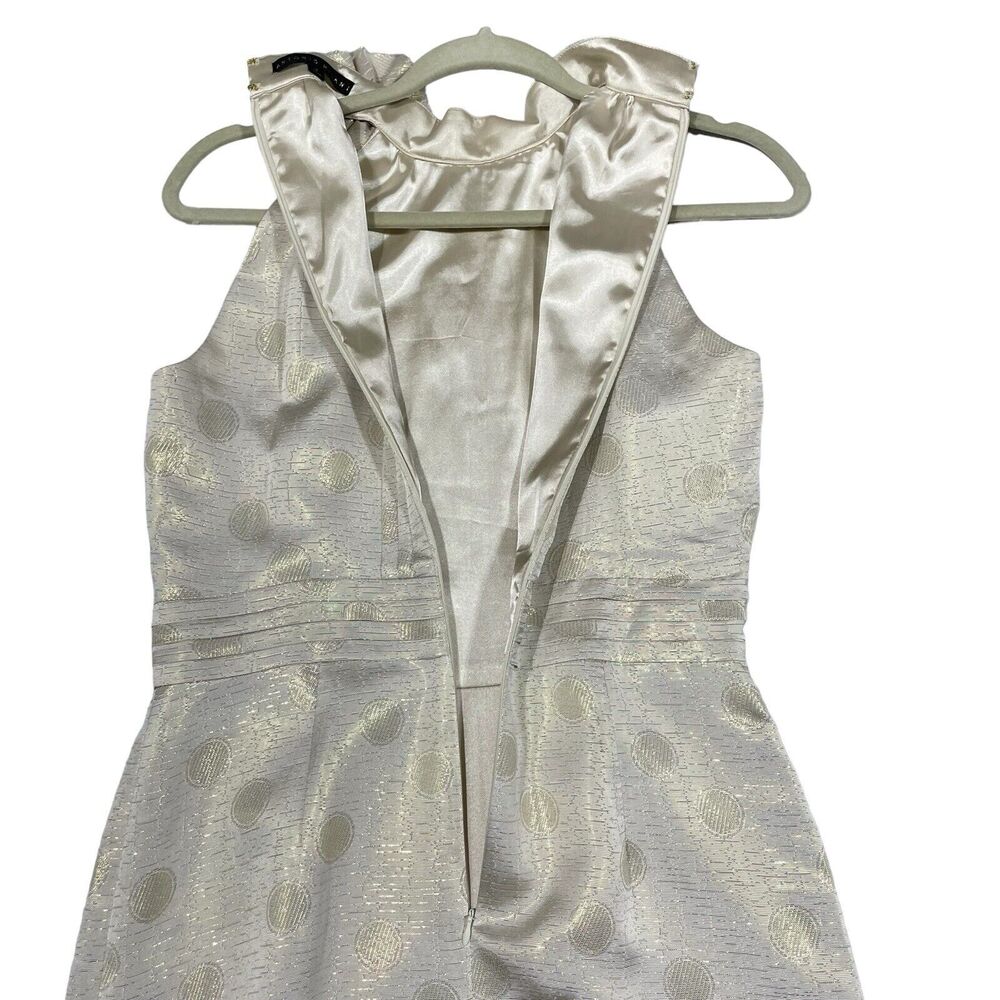 ANTONIO MELANI silk Sheath Dress Women 4 Halter Slimming Quiet Luxury Comfort - Picture 9 of 11